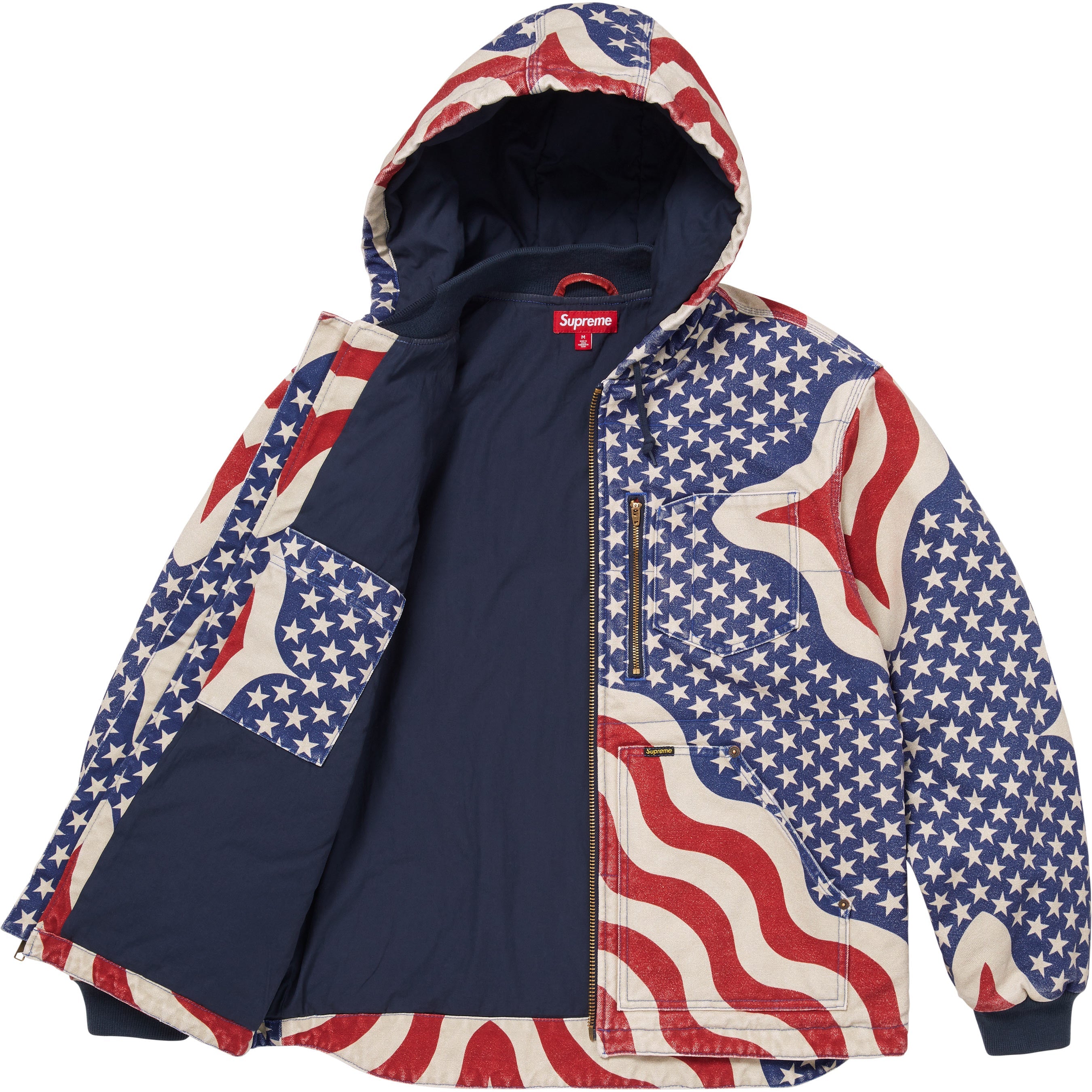 Flag Quilted Hooded Work Jacket view 8
